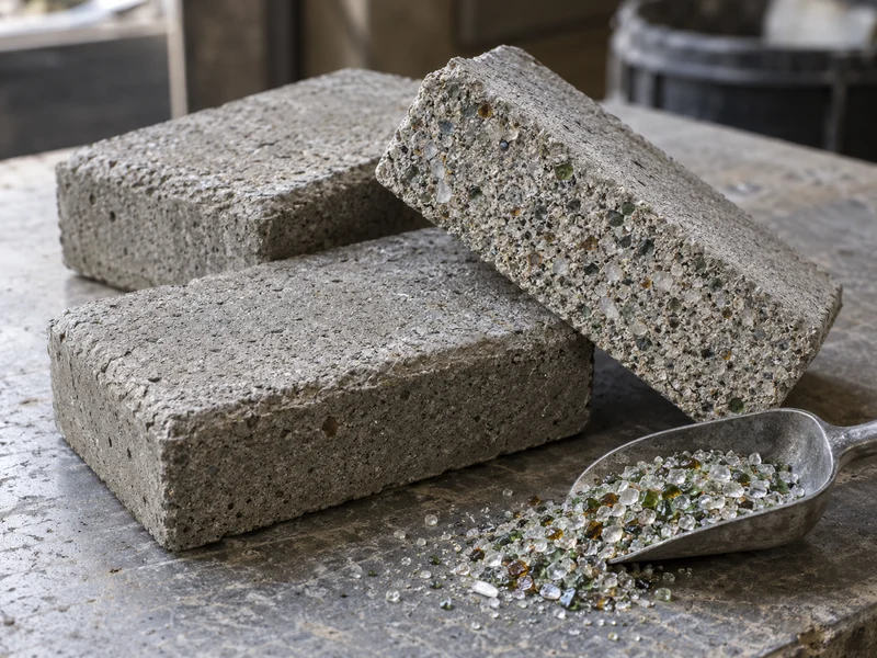 Pavers & concrete — illustrative glass material application